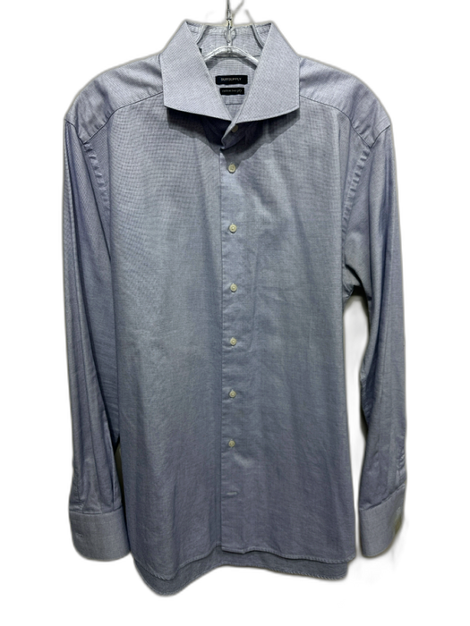 Suitsupply Size 16.5 Blue & White Cotton Button Down Men's Long Sleeve Shirt Blue & White / 16.5