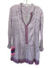 Poupette St. Barth Size M Pink & Purple Viscose Block Printed V Neck Mini Dress Pink & Purple / M