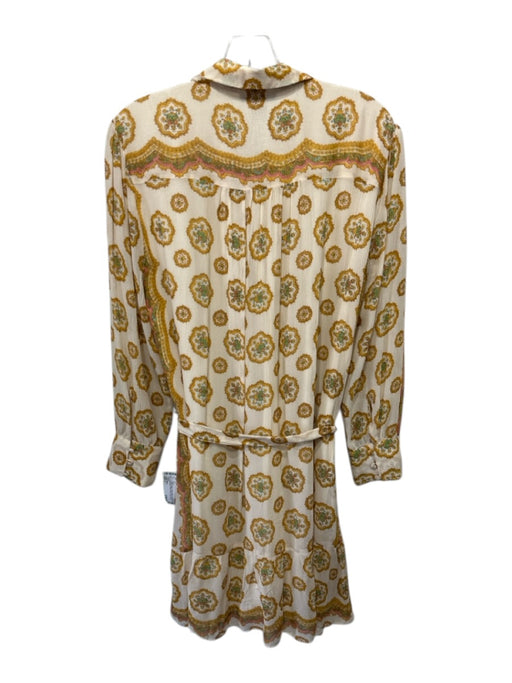 Paige Size L Yellow, Beige, Green, Brown Silk paisley medallion Dress Yellow, Beige, Green, Brown / L