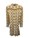 Paige Size L Yellow, Beige, Green, Brown Silk paisley medallion Dress Yellow, Beige, Green, Brown / L