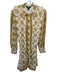 Paige Size L Yellow, Beige, Green, Brown Silk paisley medallion Dress Yellow, Beige, Green, Brown / L