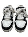 Louis Vuitton Shoe Size 8.5 Black & White Leather Denim Monogram Lace Sneakers Black & White / 8.5