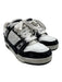 Louis Vuitton Shoe Size 8.5 Black & White Leather Denim Monogram Lace Sneakers Black & White / 8.5
