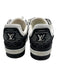 Louis Vuitton Shoe Size 8.5 Black & White Leather Denim Monogram Lace Sneakers Black & White / 8.5