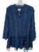 Ciebon Size S Navy Polyester Long Balloon Sleeve Lace Overlay Dress Navy / S