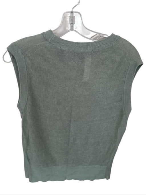 Veronica Beard Size S Sage green Linen Blend Sleeveless Knit Twist Top Sage green / S