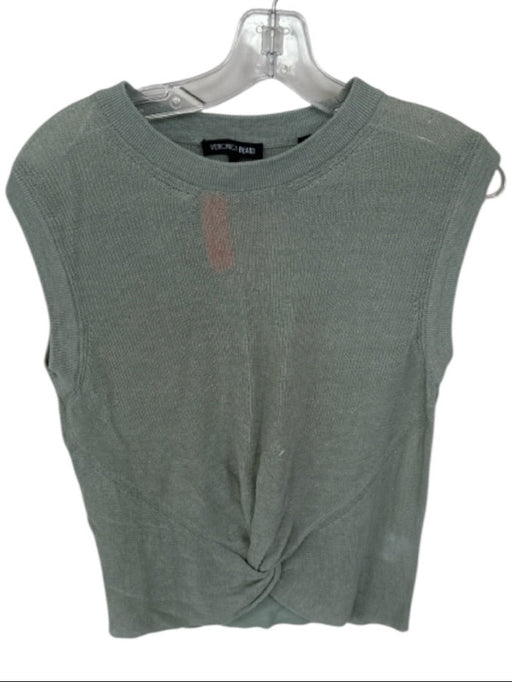 Veronica Beard Size S Sage green Linen Blend Sleeveless Knit Twist Top Sage green / S