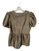 Porridge Size S Taupe Nylon Short Balloon Sleeve Bib Dress Taupe / S