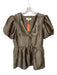 Porridge Size S Taupe Nylon Short Balloon Sleeve Bib Dress Taupe / S