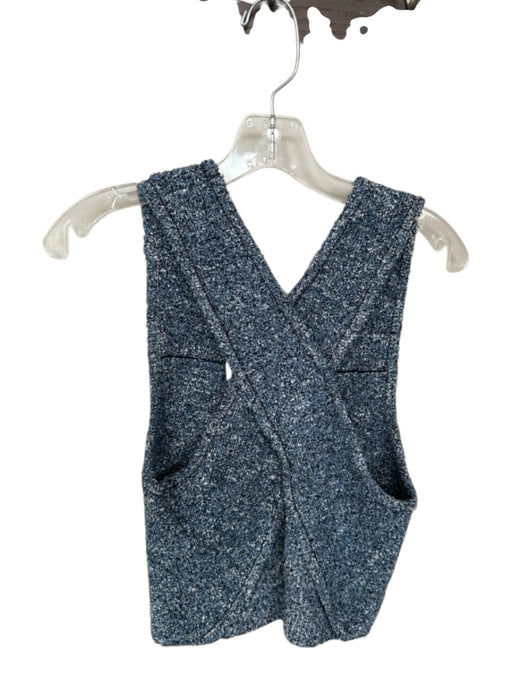 Simkhai Size M Blue & White Cotton Blend Sleeveless Marbled Top Blue & White / M