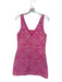 B. Right Size Small Pink Polyester Jacquard Floral Bow Detail Mini Dress Pink / Small