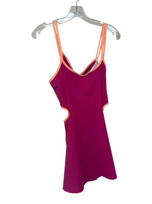 FP Movement Size M Pink & Orange Polyester Shelf Bra Strappy Back Dress Pink & Orange / M