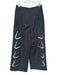 H&M Size 6 Black Cotton Eyelet Zip Fly Wide Leg Pants Black / 6