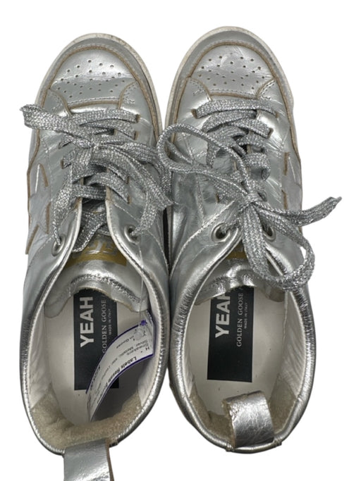 Golden Goose Shoe Size 37 Silver Metallic star Leather Sneakers Silver / 37