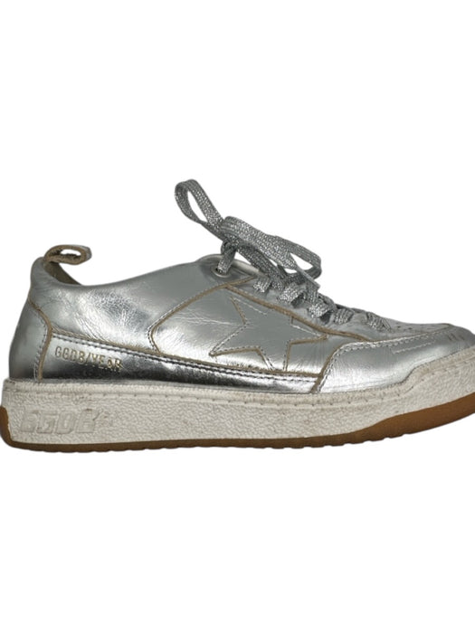 Golden Goose Shoe Size 37 Silver Metallic star Leather Sneakers Silver / 37