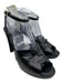 Celine Shoe Size 40B Black Leather Upper Twist Detail Ankle Buckle Sandals Black / 40B