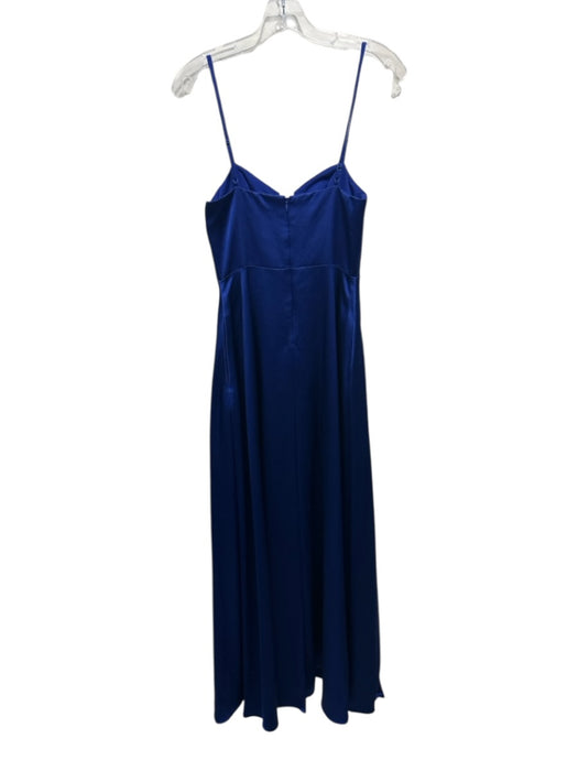 Adrianna Adrianna Papell Size 0 Blue Polyester Satin Spaghetti Strap Gown Blue / 0