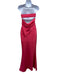 Liv Foster Size 0 Coral Pink Polyester Satin Strapless Back Drape Open Back Gown Coral Pink / 0