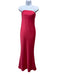 Liv Foster Size 0 Coral Pink Polyester Satin Strapless Back Drape Open Back Gown Coral Pink / 0