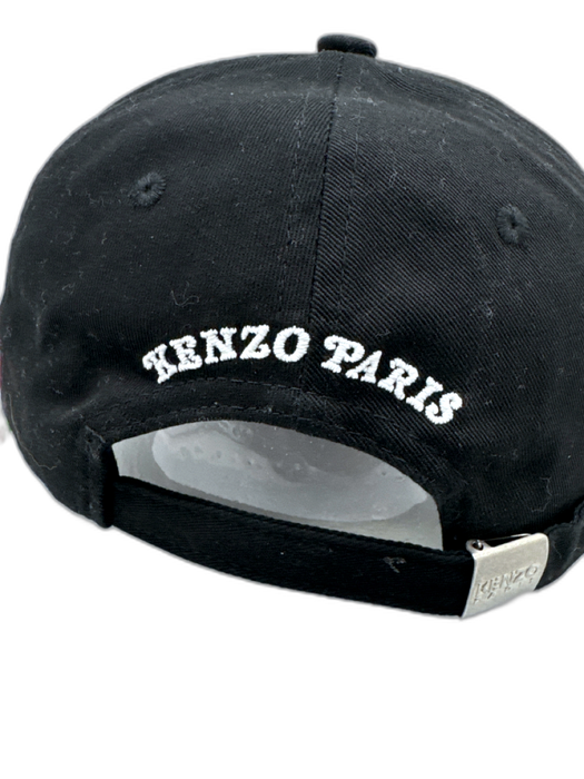 Kenzo NWT Black Canvas Solid Dad Men's Hat Black