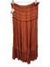 Ulla Johnson Size 8 Rust Brown Polyester Strapless Accordion Pleat Tiered Dress Rust Brown / 8