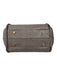Max Mara Gray Leather Ostrich Top Handle Trapezoid Magnetic Close Bag Gray / Small