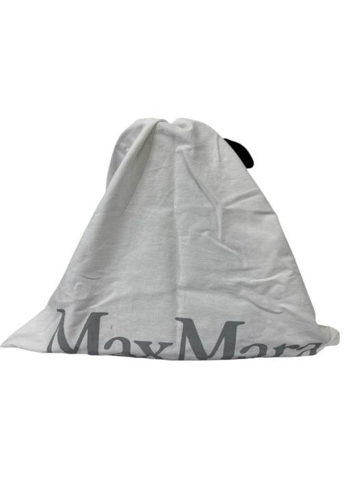 Max Mara Gray Leather Ostrich Top Handle Trapezoid Magnetic Close Bag Gray / Small