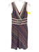 Kay Unger Size 4 Pink, Orange & blue Polyester Sleeveless Double V Swirl Dress Pink, Orange & blue / 4