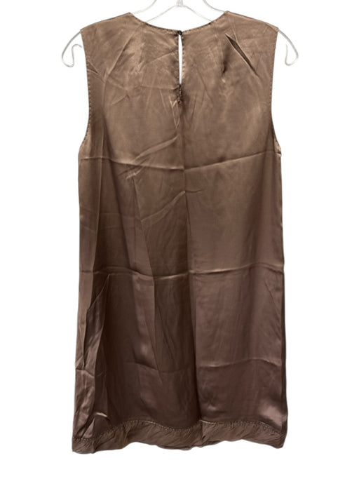 Elie Tahari Size 8 Light Brown Silk Sleeveless Fabric Block High Rise Dress Light Brown / 8