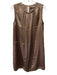 Elie Tahari Size 8 Light Brown Silk Sleeveless Fabric Block High Rise Dress Light Brown / 8
