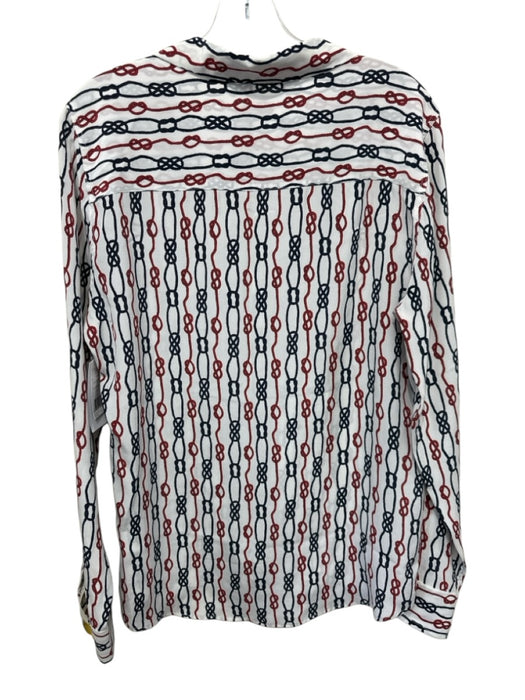 Equipment Size L White, Red & Black Silk Long Sleeve Ropes Top White, Red & Black / L