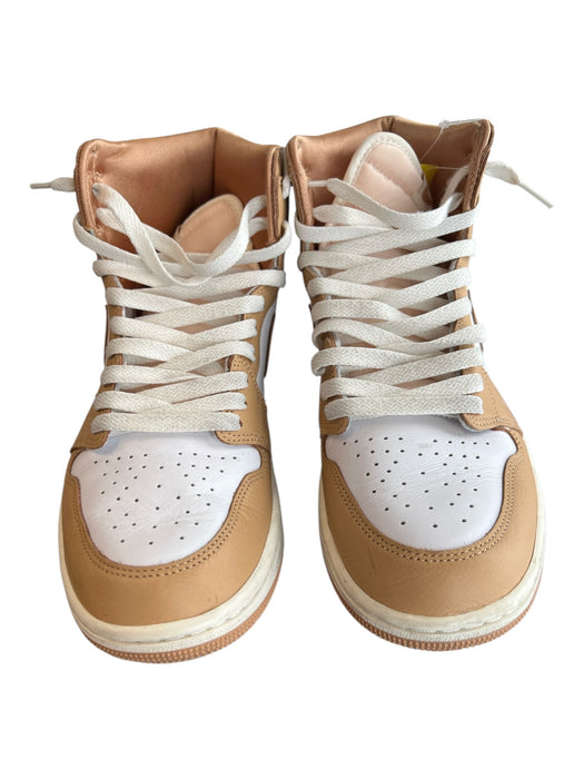 Nike Shoe Size 10 Beige Leather Lace Up Two Tone High Top Air Jordan Shoes Beige / 10