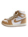 Nike Shoe Size 10 Beige Leather Lace Up Two Tone High Top Air Jordan Shoes Beige / 10