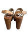 Steve Madden Shoe Size 6 Brown Leather & Manmade Strappy Ankle Strap Shoes Brown / 6
