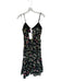 Zara Size S Black & Green Cotton Spaghetti Strap Botanical eyelet Maxi Dress Black & Green / S