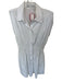 Zara Size XS White Cotton Blend Cap Sleeve Smocked Waist Button Down Dress White / XS