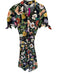 Zara Size XS Black & Multi Cotton Short Sleeve Botanical Button Down Maxi Dress Black & Multi / XS
