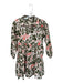 Maeve Size XS Blush & Green Cotton Long Balloon Sleeve Flowers Collar Dress Blush & Green / XS