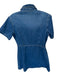Zara Size L Med Dark Wash Cotton Short Sleeve Button Down Denim Dress Med Dark Wash / L