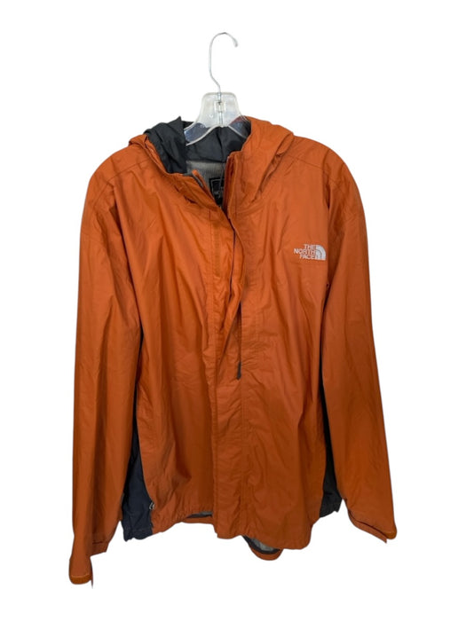 The North Face Burnt Orange Nylon Hood Full Zip Athletic Men's Raincoat Burnt Orange / XL