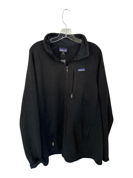 Patagonia AS IS Size XXL Black Polyester Solid Full Zip Athletic Men's Jacket Black / XXL