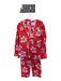 The Cat's Pajamas Size S Red & Purple Cotton Short Sleeve Flowers Pants Pajamas Red & Purple / S