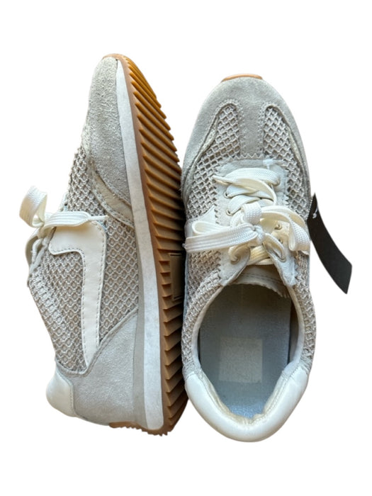 Dolce Vita Shoe Size 6.5 Taupe & Cream Canvas & Leather Mesh Overlay Sneakers Taupe & Cream / 6.5