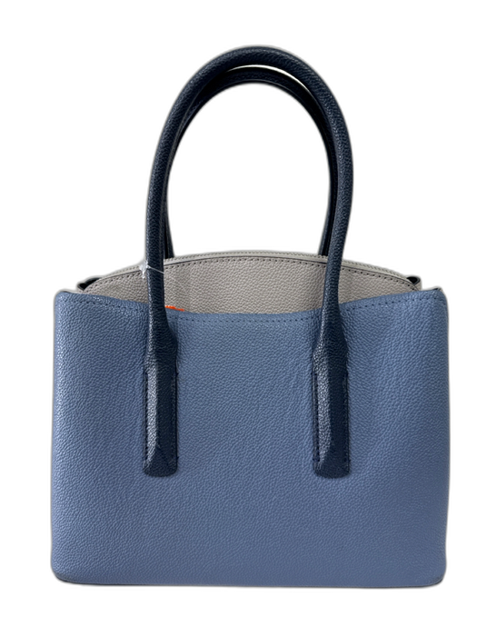 Kate Spade Blue & Grey Leather Top Handles Detachable Straps Shoulder Bag Blue & Grey / Medium