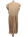 Calypso St. Barth Size S Beige Silk Wrap Sleeveless Pockets Pleated Dress Beige / S