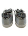 P448 Shoe Size 38 Silver & Gray Leather Upper Glitter Low Top Lace Up Sneakers Silver & Gray / 38