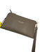 Marc Jacobs Greige Leather Zip Top Side Slots Removable Strap Wallets Greige