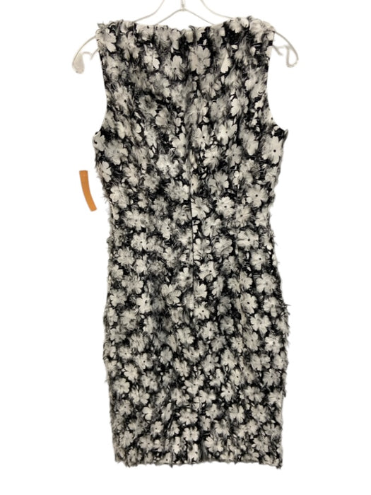 Michael Kors Collection Size 4 Black & White Rayon Blend Sleeveless Floral Dress Black & White / 4