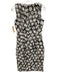 Michael Kors Collection Size 4 Black & White Rayon Blend Sleeveless Floral Dress Black & White / 4