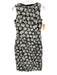 Michael Kors Collection Size 4 Black & White Rayon Blend Sleeveless Floral Dress Black & White / 4